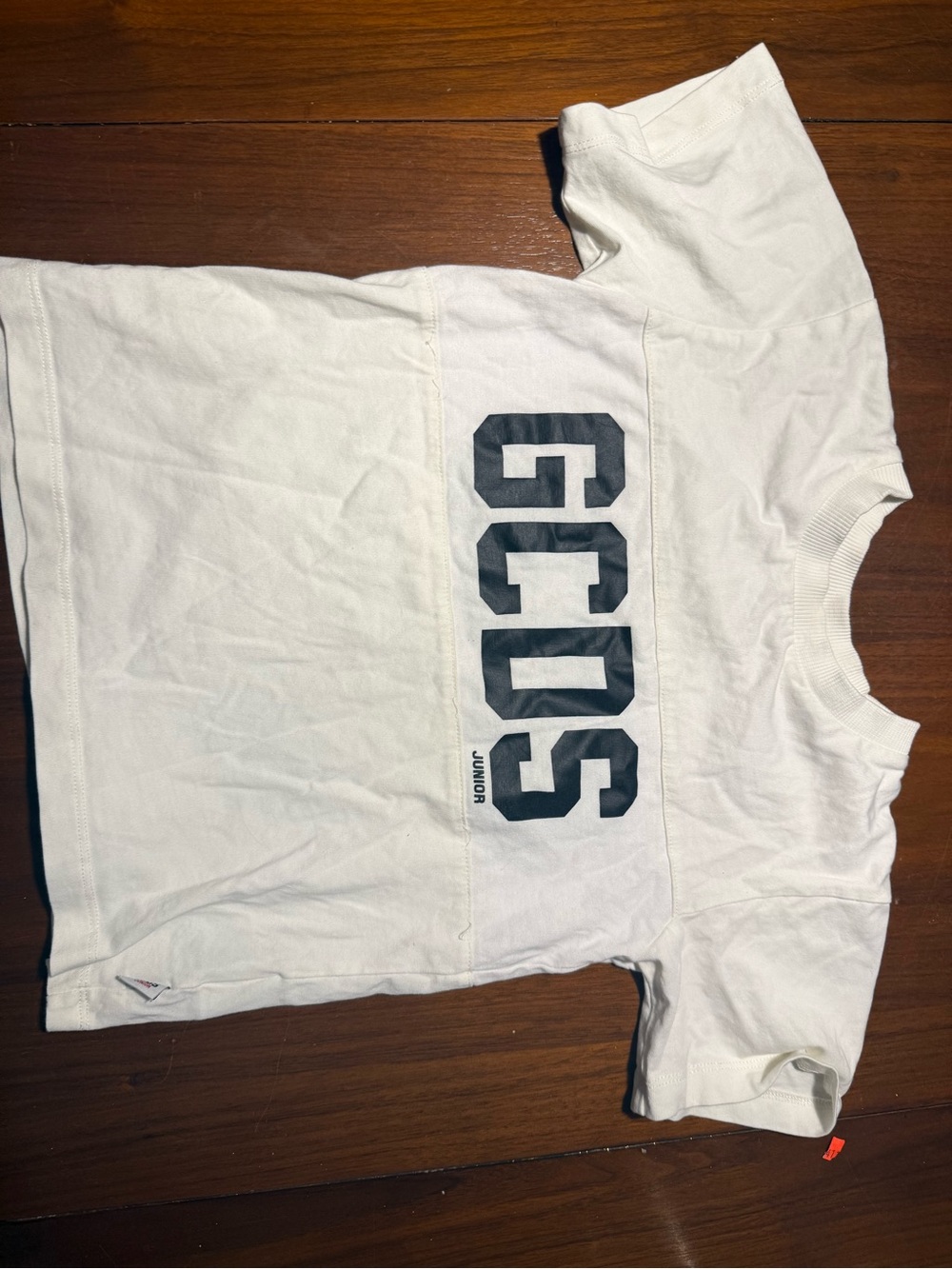 White Short Sleeve Logo Tee for Kids